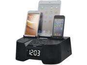 DOK CR68 6 Port Smart Phone Charger with Bluetooth Alarm Clock FM Radio