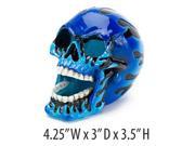 Skull Ornament Blue 4x3x3
