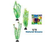 Plastic Plants 12 Green 6pc