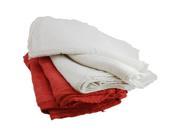 ATLAS BRAND 50 Pieces COMBO RED 25pc WHITE 25pc Cotton Shop Towel Rags **Industrial Grade** for Automotive Car Industry