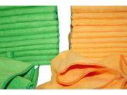 Atlas Microfiber Cleaning Cloth 48 Pack 24 Green and 24 Orange