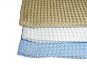 Atlas Microfiber Waffle Design Cleaning Wiping Cloth LIGHT BLUE 24 Pack