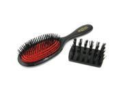 Boar Bristle Handy Bristle Pure Bristle Handy Size Hair Brush Dark Ruby 1pc