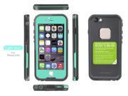 TRITINA Waterproof Case for iPhone 6 6s with Touch ID ShockProof Dirtproof ShackProof SnowProof protection Certified IP68 Full Body Cover Black with Green