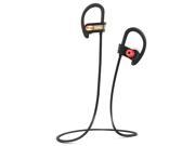Tritina Sports Bluetooth Earphone Built in Microphone Stereo Sound Form Ear Tips Sweat proof Sport Earphone Running Jogging with music Black with Gold