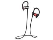 Tritina Sports Bluetooth Earphone Built in Microphone Stereo Sound Form Ear Tips Sweat proof Sport Earphone Running Jogging with music Black with Silver