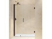 DreamLine Unidoor 47 to 48 Frameless Hinged Shower Door in Oil Rubbed Bronze