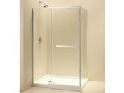 DreamLine Quatra 32 5 16 by 46 5 16 Frameless Pivot Shower Enclosure