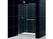 DreamLine Infinity Z Frameless Sliding Shower Door 36 by 48 Single Threshold Shower Base and QWALL 5 Shower Backwall Kit