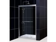 DreamLine Duet Frameless Bypass Sliding Shower Door and SlimLine 36 by 48 Single Threshold Shower Base