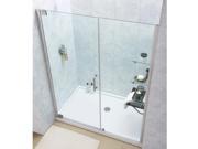 DreamLine Elegance Frameless Pivot Shower Door and SlimLine 32 by 60 Single Threshold Shower Base