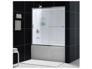 DreamLine Infinity Z 56 to 60 Frameless Sliding Tub Door and QWALL Tub Backwall Kit