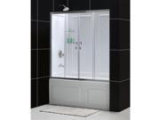 DreamLine Visions 56 to 60 Frameless Sliding Tub Door and QWALL Tub Backwall Kit