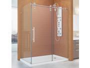 DreamLine Enigma Z 34 1 2 by 60 3 8 Fully Frameless Sliding Shower Enclosure