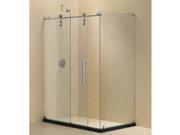 DreamLine Enigma Z 34 1 2 by 48 3 8 Fully Frameless Sliding Shower Enclosure