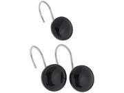 Carnation Home Fashions PHP COL 16 Color Rounds Resin Shower Curtain Hook Black