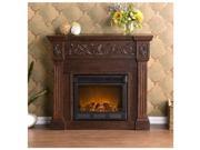 Southern Enterprises Calvert Espresso Electric Fireplace 44 1 2 in.W x 14 1 2 in.D x 40 1 4 in.H