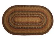 Green World Rugs 502063 Jute Braided Rugs 2 3 x 3 9 Timber Trail Oval