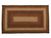 Green World Rugs 511041 Jute Braided Rugs 1 8 x 2 6 Russet Rectangle