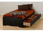 Prepac BBX 4105 K Twin XL Mate s Platform Storage Bed with 3 Drawers Black