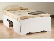 Prepac WBT 4100 2K Twin Mate s Platform Storage Bed with 3 Drawers White