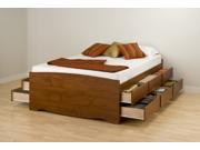 Prepac CBD 5612 K Full Double 12 drawer Tall Platform Storage Bed Cherry