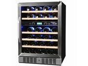 NewAir AWR 460DB Dual Zone Built In Compressor Wine Cooler Stainless Steel Black