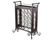 Winsome Wood Silvano Wine Rack 5x5 with Removable Tray Dark Bronze 87523