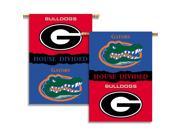 Georgia Florida 2 Sided 28 X 40 Banner W Pole Sleeve House Divided Collegiate College NCAA Licensed 96907
