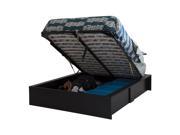 South Shore Step One Ottoman Queen storage bed 60 Pure Black 3107222