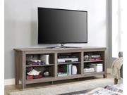 Walker Edison 70 Essentials TV Stand Driftwood W70CSPAG