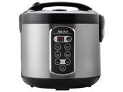 AROMA ARC 2000ASB Stainless Steel Professional 20 Cup Cooked Digital Cool Touch Rice Cooker Food Steamer and Slow Cooker