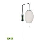 Lamp Works Cigar Swing arm Wall Sconce In White LED