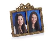 Modern Day Accents 3019 Antique Brass Double Photo Frame