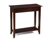 Convenience Concepts American Heritage Hall Table With Drawer and Shelf in Espresso 8013081ES