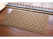 Bungalow Flooring 20377510023 Aqua Shield Argyle 2 x 3 Mat Medium Brown