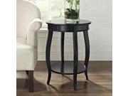Powell 528 269 Black Round Table with shelf