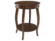 Powell 713 352 Hazelnut Round Table with shelf