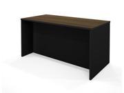 Bestar 110400 1198 Pro Concept Executive Desk In Milk Chocolate Bamboo Black