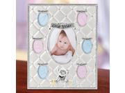 Model 806816* Brand Lenox* Crafted of metal* Holds one 3x5 photo and six wallet 1x2 photos* An adorable baby gift* Height 9 * Product UPC 882864218100