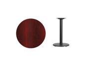 30 Round Mahogany Laminate Table Top with 18 Round Table Height Base