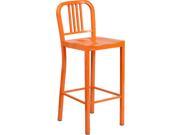 Flash Furniture CH 31200 30 OR GG 30 Orange Metal Bar Stool
