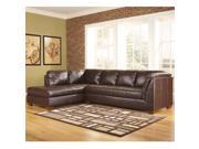 Flash Furniture FSD 2749LFSEC MAH GG Signature Design by Ashley Fairplay Sectional with Left Side Facing Chaise in Mahogany DuraBlend Leather