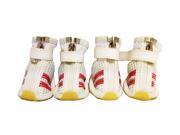 Pet Life F14WRLG Spring Mesh Shoes White and Red set of 4 LG