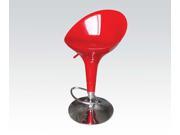 RED SHORT BACK Stool W P1 by Acme Furniture