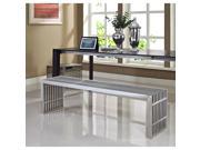 Small Gridiron Stainless Steel Bench with Large Gridiron Stainless Steel Bench