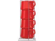 Dansk 843300 Kobenstyle Chili Red 4 piece Teacup Set with Rack