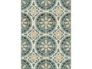 Tayse Rugs Deco DCO1017 Ivory 5 ft. 3 in. x 7 ft. 3 in. Transitional Area Rug