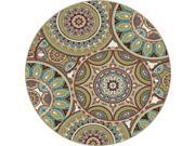 Tayse Rugs Deco DCO1018 Multi 5 ft. 3 in. Round Transitional Area Rug