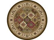 Tayse Rugs Laguna 4588 Multi 7 ft. 10 in. Round Transitional Area Rug